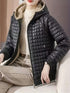 Damenmantel Jacke mit Steppung, wärmender Kapuze und dickem Futter